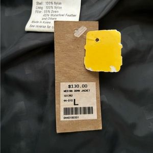 NWT DC SHOES MEDINA DOWN PUFFER JACKET SIZE (L)